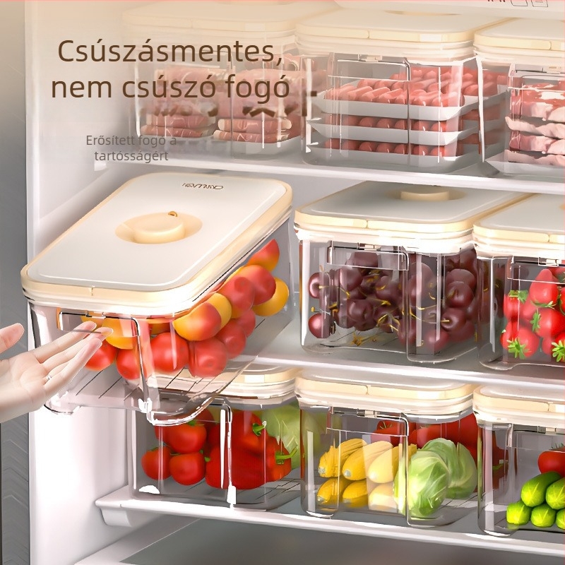 Crisper box – műanyag felépítés, frissen tartja, zárható, származás Guangdong, márka SPXY