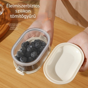 Fűszer tároló doboz, négyszögletes, légmentesen záródó, 501–800 ml, élelmiszer-minőségű műanyag, könnyű luxus stílus