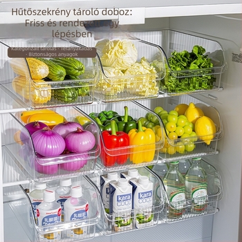 Fiókos tároló doboz, PET anyag, fedél nélkül, 6 L kapacitás, japán stílus