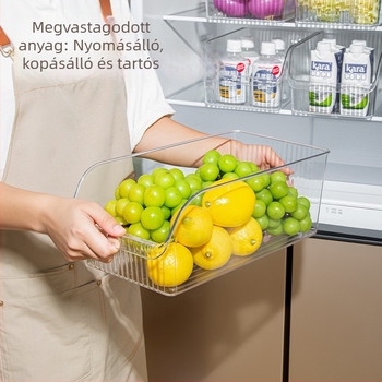 Fiókos tároló doboz, PET anyag, fedél nélkül, 6 L kapacitás, japán stílus