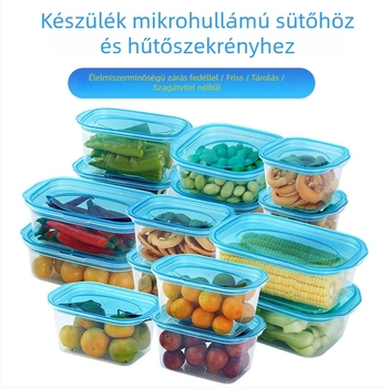 Élelmiszer-tároló doboz, műanyag, minimalistás dizájn, hordozható, zárható