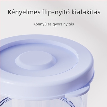 Baba mini élelmiszer-tároló doboz fedővel, élelmiszer-minőségű, mikrohullámú sütőben melegíthető; Anyag: PP • Kapacitás <300 ml • Forma: kör • Átlátszó dizájn