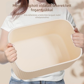 Asztali tároló doboz kozmetikumokhoz, apró kiegészítőkhöz, nassolnivalókhoz és játékokhoz - téglalap alakú tárolókosár