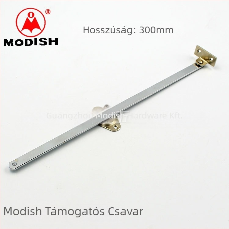 MODISH Szekrényajtó támasztó rúd, hideg hengerelt vas + réz tengely, 009 modell, modern-minimalista stílus, felület: világos króm