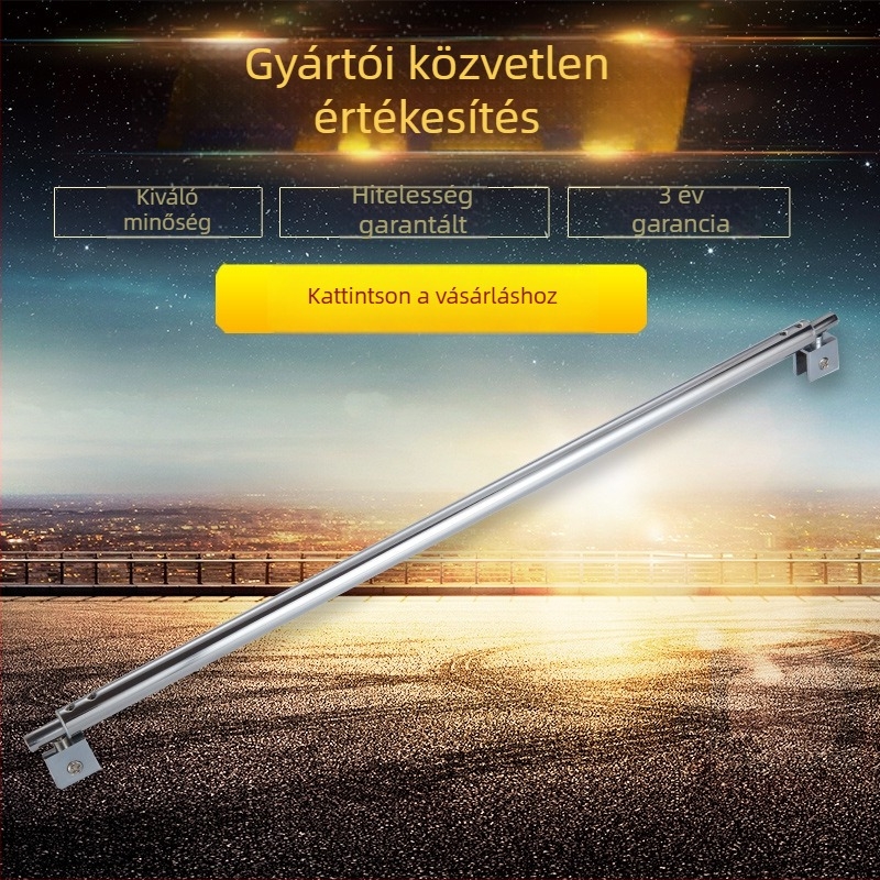 Fürdőszobai üvegajtó húzórúd, 304/201 rozsdamentes acélból, dupla fejű (ferde és sík fej), felület: csiszolt vagy tükrös, modern minimál dizájn