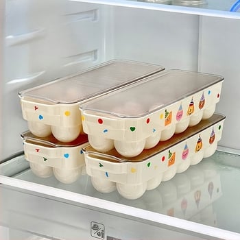 Tojáskarton krém stílusban, PET anyagú, tojások tárolására és frissességének megőrzésére