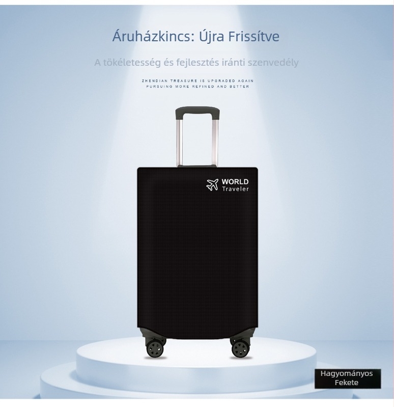 Alumíniumvázas bőröndvédő huzat cipzárral, vastagított nem szőtt anyagból, állítható