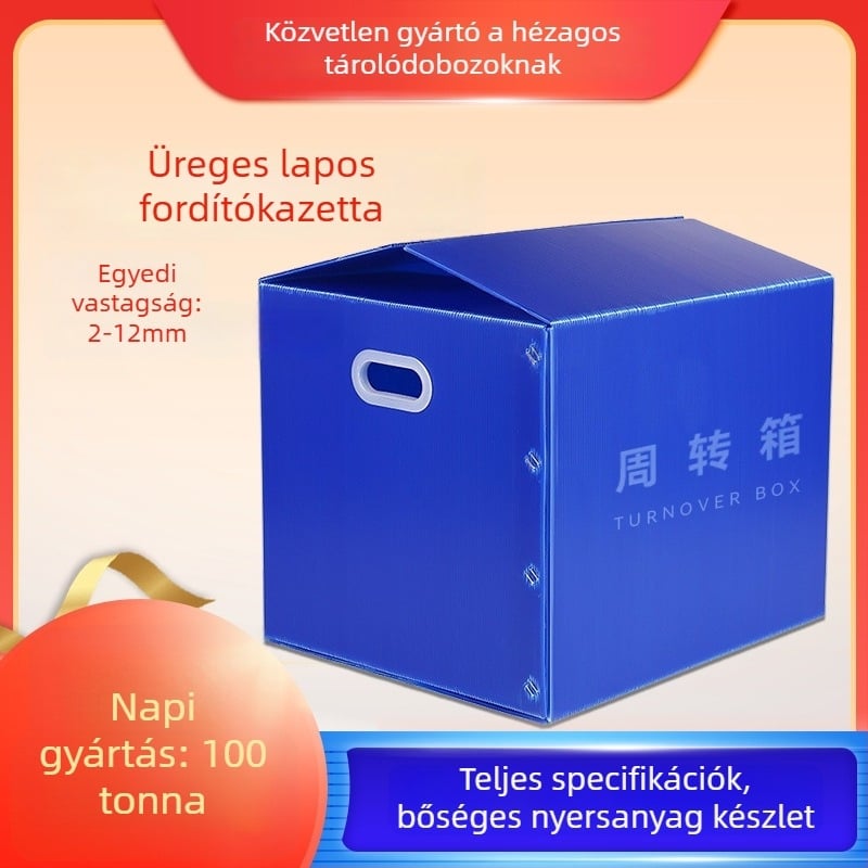 PP műanyag szállító- és tárolódoboz, összecsukható, vízálló, nedvességálló, teherbírás 20–120 kg
