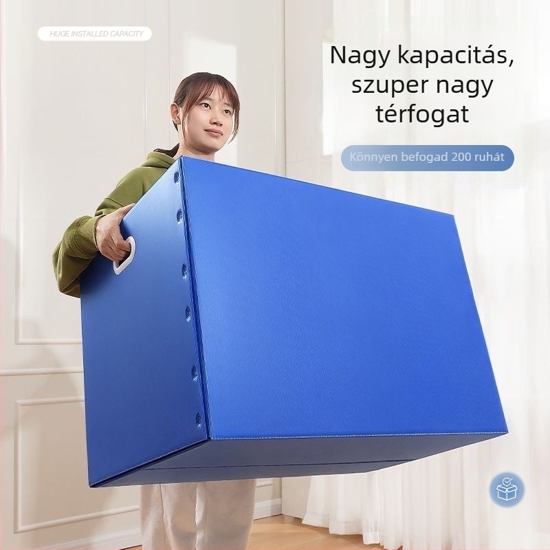 PP műanyag szállító- és tárolódoboz, összecsukható, vízálló, nedvességálló, teherbírás 20–120 kg