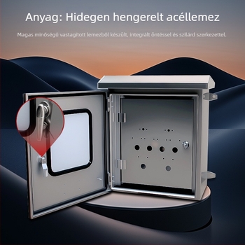 Kétajtós kültéri elektromos szekrény 304 rozsdamentes acélból, IP30, testreszabható.