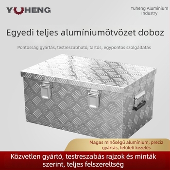 Mint alumínium ötvözetű mintázott tároló doboz, vízálló szállítódoboz fotózáshoz és orvosi eszközökhöz, ütésálló