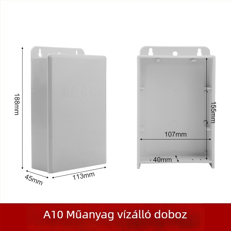 Alacsonyfeszültségű, falra szerelhető, húzható, műanyag, vízálló doboz