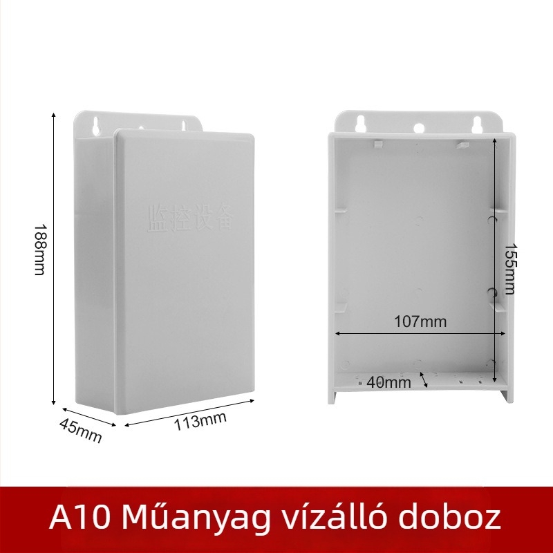 Alacsonyfeszültségű, falra szerelhető, húzható, műanyag, vízálló doboz