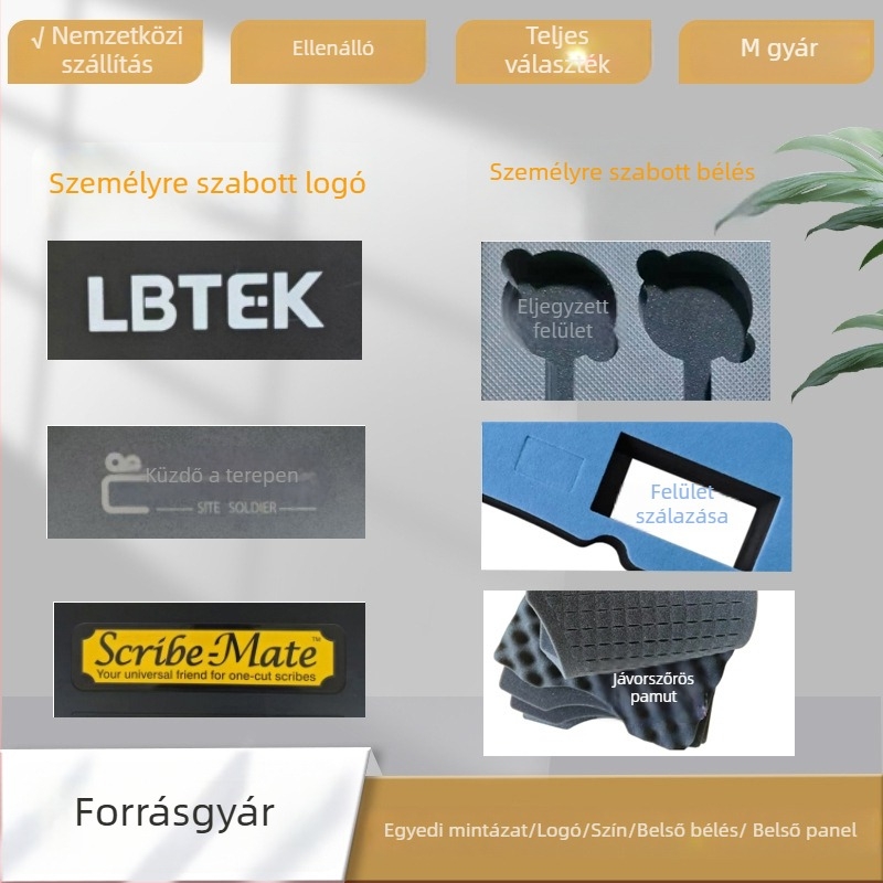 Műanyag szerszámosláda hardver- és elektronikai eszközökhöz, vízálló és megerősített, hordozható belső EVA és habos párnázással, teherbírás 25 kg