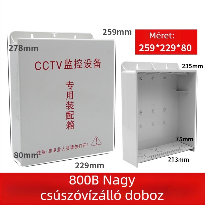 Willagu 800B nyomófedéles vízálló doboz megfigyelő és alacsony áramkörű berendezésekhez (beltéri/kültéri)