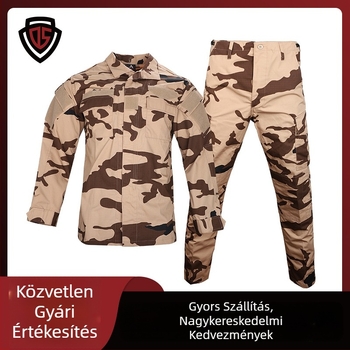 Double Safe Kamuflázs Edzésruha, Pamutkeverék anyag, Légáteresztő, Kopásálló, Szélálló, Kamuflázs Mintázat, Alkalmas futásra, Túrázásra és Kempingezésre