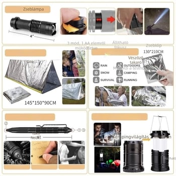 Túlélő eszközök készlet szabadtéri kempinghez és kalandokhoz (Márka: Nothing; Kategória: Túlélő eszközök; Minimális rendelés: 1; Privát címke: Nem)