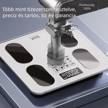Intelligens testzsírmérleg, magas pontosságú, újratölthető, otthoni használatra, digitális mérleg