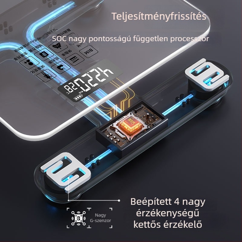 Intelligens testzsírmérleg, magas pontosságú, újratölthető, otthoni használatra, digitális mérleg