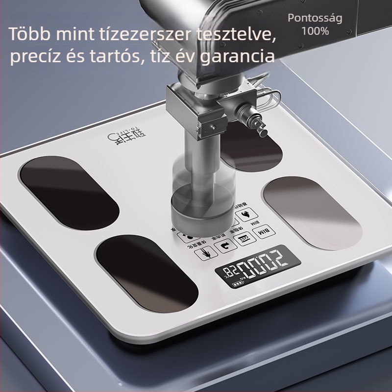 Intelligens testzsírmérleg, magas pontosságú, újratölthető, otthoni használatra, digitális mérleg