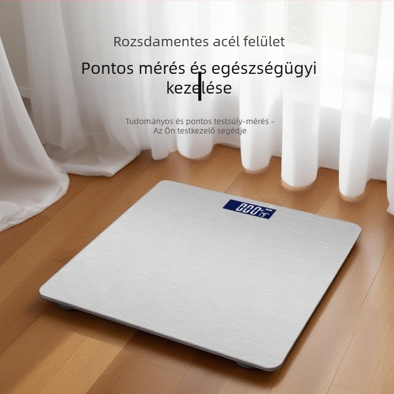 Otthoni digitális testtömeg-mérleg – nagy pontosságú, működik elemmel, méri a testtömeget, maximális terhelhetőség 150 kg