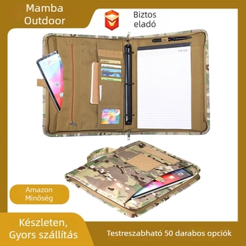 Notebook-védő és Binder készlet: Kamuflált Oxford anyag, kopásálló, összecsukható, Oxford bélés