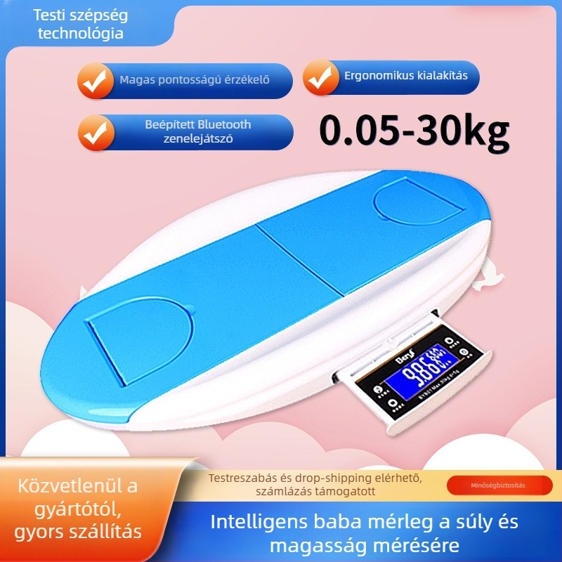 Gyermekeknek szánt testsúlymérleg — 30 kg-ig, USB vagy akkumulátorról működik, Beryl/Beya