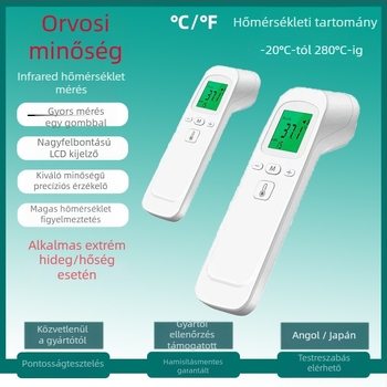 Érintés nélküli infravörös homlokhőmérő IR FM-03/GP100, 2x AAA elemek, 68 g