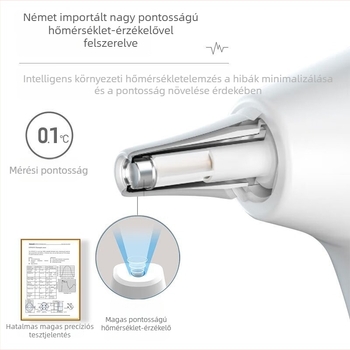 Infravörös hőmérő homlok és fül – kettős mód, 1 másodperces méréssel, modell 809, AAA×2 elemek