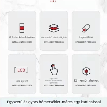 Homlok infravörös hőmérő, érintés nélküli, kézben tartható digitális hőmérő (3-5 cm)