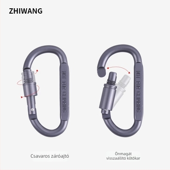 D-típusú alumínium snap zár kültéri felszereléshez, 40 kg teherbírás, Márka Expectation, Modell HJGK