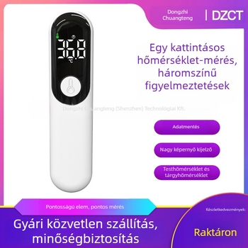 AD811 Mini érintés nélküli infravörös homlokhőmérő – méri testhőmérsékletet és tárgyak hőmérsékletét, 32.0–42.9°C tartomány, 3–5 cm mérési távolság, háromszín LED jelzés és hangjelzés, gyermekeknek és felnőtteknek