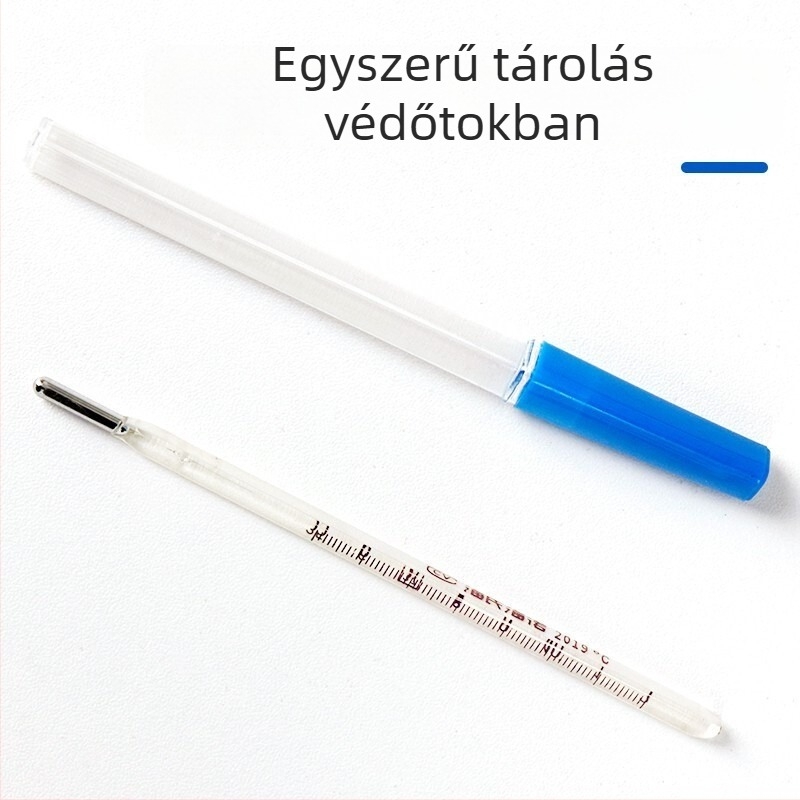 Orvosi üveg higanyos hőmérő, hónalj és száj használatra, újrahasználható, 10 darabos doboz, márka Hainuo