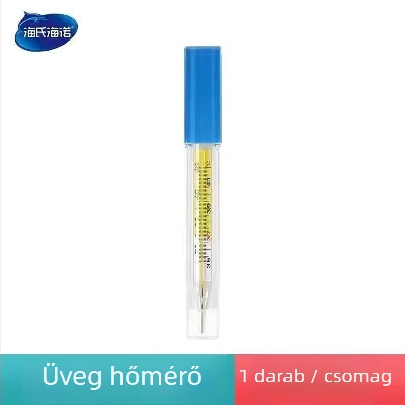 Orvosi üveg higanyos hőmérő, hónalj és száj használatra, újrahasználható, 10 darabos doboz, márka Hainuo