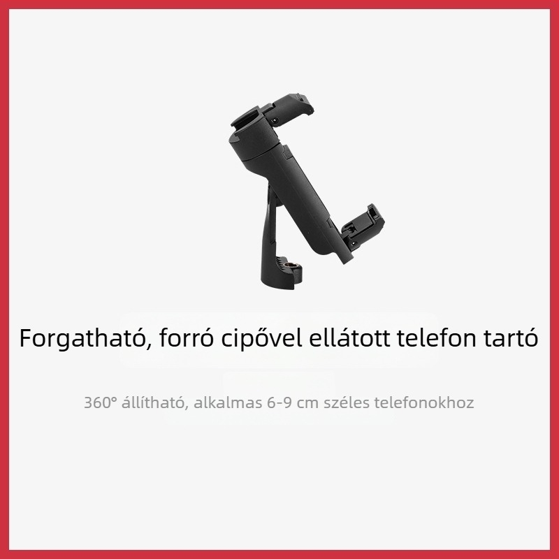 Weifeng U-alakú mobiltelefon-klipe, alumínium ötvözet, kettős hideg cipő, forgatható, telefonhoz és tabletához, kompatibil állványhoz