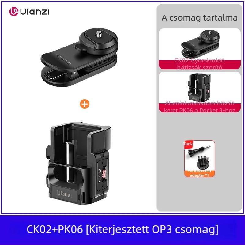 Mágneses gyorsrögzítésű hátizsák-klipsz kiegészítő DJI Pocket 3 és Action 5 Pro számára – ABS, 43 g
