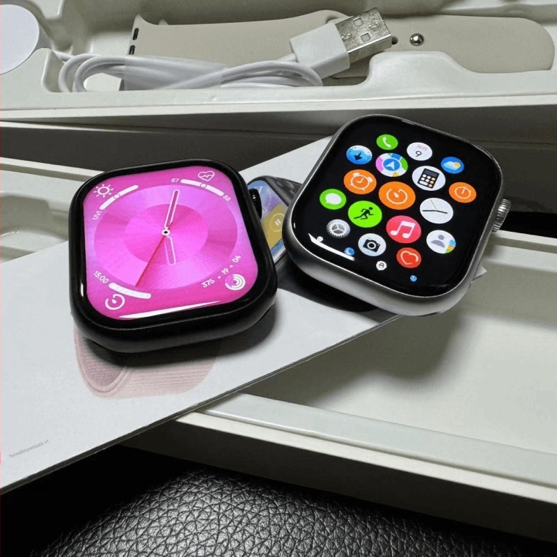 Okosóra 46 mm TFT érintőképernyő, szilikon szíj, Bluetooth-kapcsolat, mindennapi használatra vízálló, akkumulátor élettartama kevesebb mint 7 nap