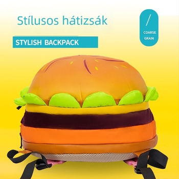 Hátizsák koreai stílusban, nagy kapacitású 36–55L, többrétegű kialakítás, Oxford anyag + PU, hamburger mintázat