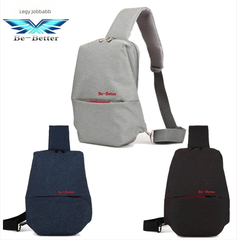 Férfi mellkas táska, nylon, vízálló, crossbody, városi stílus (Anyag: Nylon; Funkció: Vízálló; Belső: Poliészter; Stílus: Városi; Termék kódja: 010A)