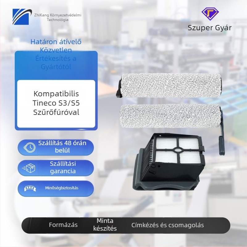 Tisztító padló kiegészítő a Tineco Floor ONE S3/S5-hoz 2 Zhikang por-szűrő, S3/S5 modell, háztartási használat, 101–150 m²