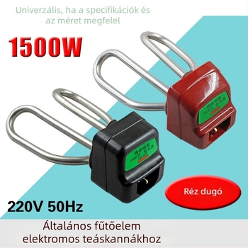 Elektronikus vízforraló fűtőcső, száraz működés elleni védelem, 1500W, réz talp, univerzális teáskanna kiegészítők