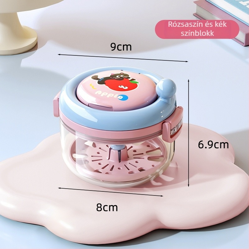 Fogszabályzó tároló doboz – hordozható, fedéllel, ABS, 0.5 L kapacitás, méretek 8 x 6.9 x 9 cm
