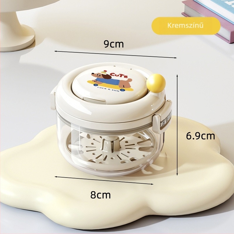 Fogszabályzó tároló doboz – hordozható, fedéllel, ABS, 0.5 L kapacitás, méretek 8 x 6.9 x 9 cm