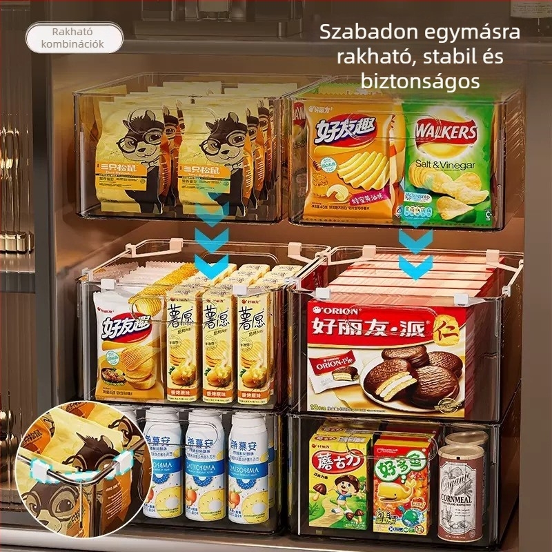 Átlátszó, téglalap alakú akril tároló doboz íróasztalhoz