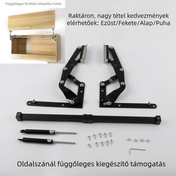 Függőleges felnyíló támasztó rúd szekrényajtókhoz | Anyag: cinkötvözet + vas | Modell: D-3401 | Stílus: modern és minimalist