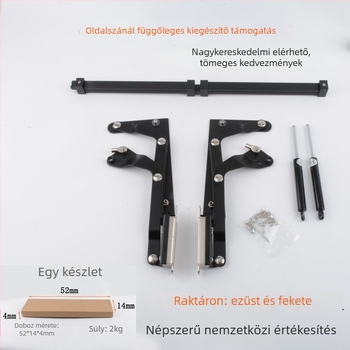 Függőleges felnyíló támasztó rúd szekrényajtókhoz | Anyag: cinkötvözet + vas | Modell: D-3401 | Stílus: modern és minimalist