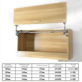 Függőleges felnyíló támasztó rúd szekrényajtókhoz | Anyag: cinkötvözet + vas | Modell: D-3401 | Stílus: modern és minimalist
