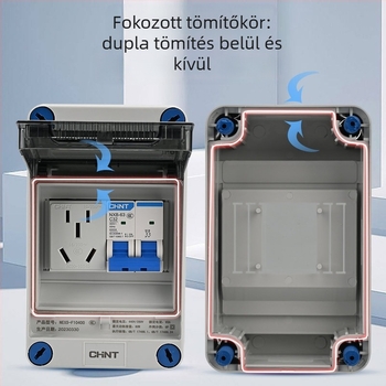 Kültéri IP66 vízálló elosztó doboz, felületre szerelt, NEX5-F sorozat, 4 körös, névleges áram 10 A