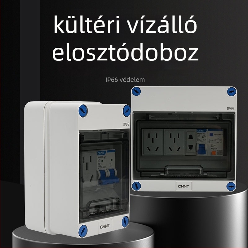 Kültéri IP66 vízálló elosztó doboz, felületre szerelt, NEX5-F sorozat, 4 körös, névleges áram 10 A