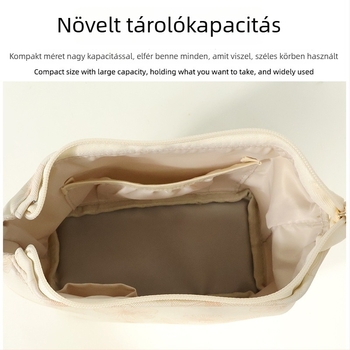 Sminkes táska – hordozható vízálló utazótáska kozmetikumokhoz, 3D szerkezet, kézben tartható